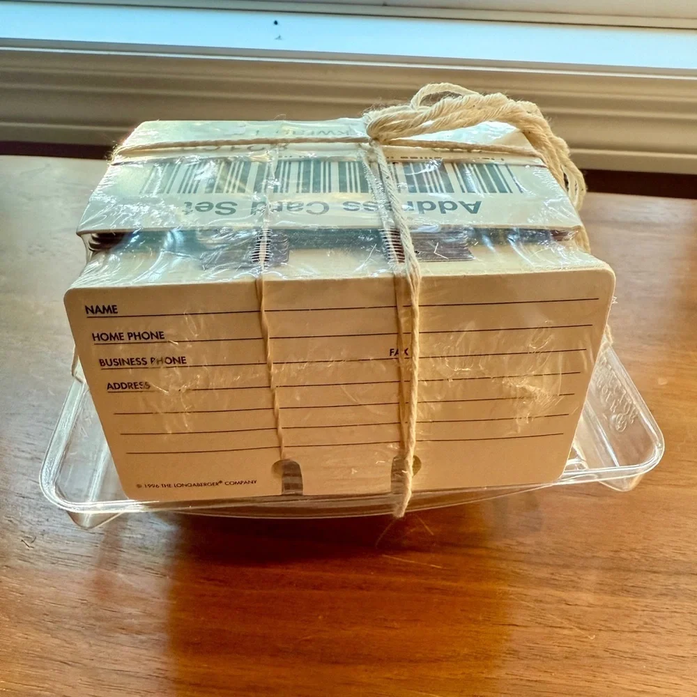 Longaberger Rolodex Cards for Address Basket, Letter Dividers and Card Tray NEW
